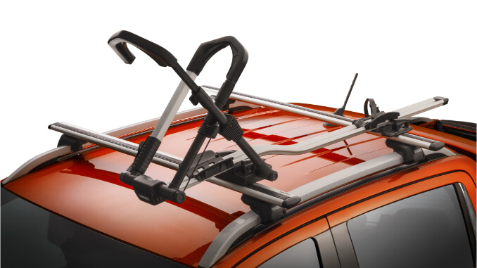 Suporte de Bike para Rack de Teto Fixação pela Roda Acessório Nova Geração Ranger Suporte de Bike para Rack de Teto Fixação pela Roda