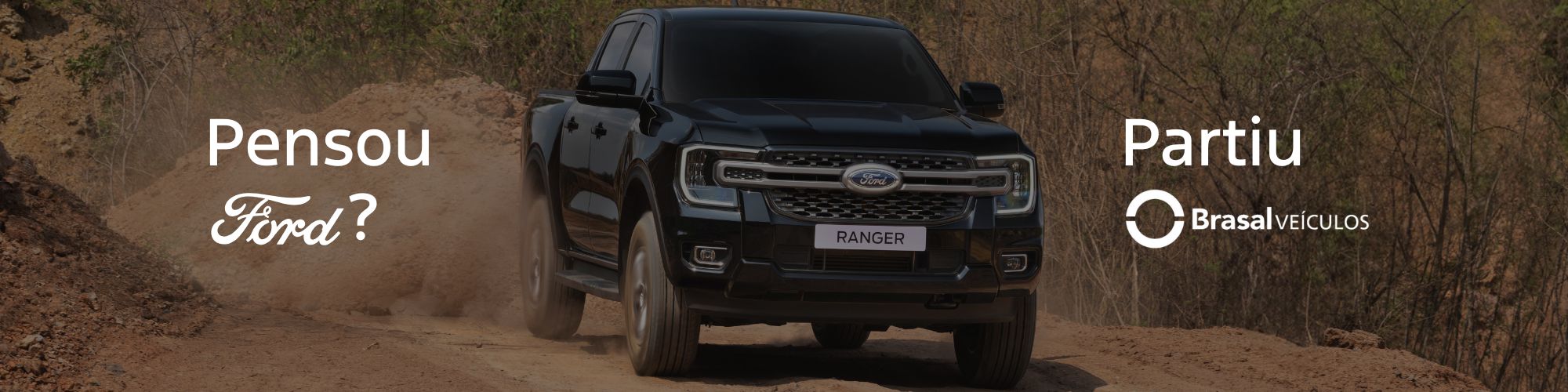 Venda Direta Brasal Ford Ford Ranger XLS Preta de fundo com texto encima