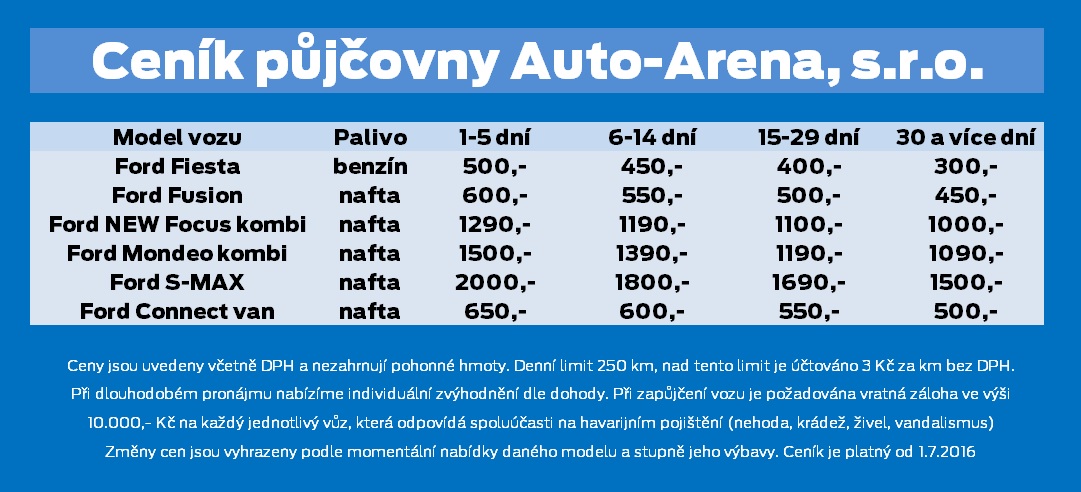 Autopůjčovna Auto-Arena Autopůjčovna Auto-Arena