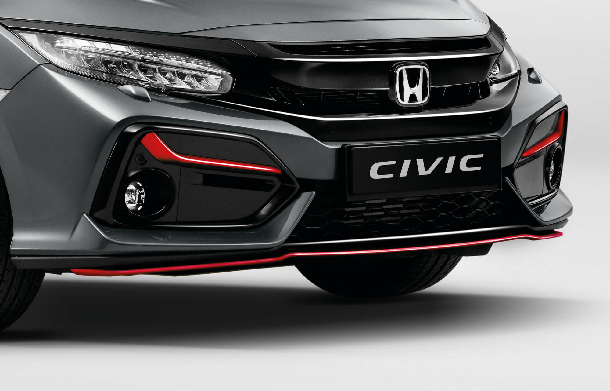 Honda Civic 5 Door Front Skirt - Rallye Red