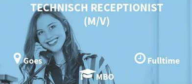 technische receptionist gezocht
